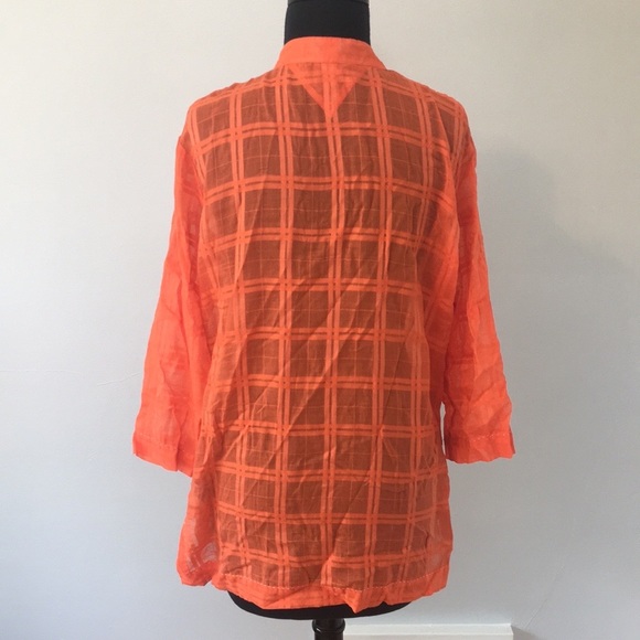 Tommy Hilfiger Sheer Swim Coverup Top, L - Picture 2 of 12